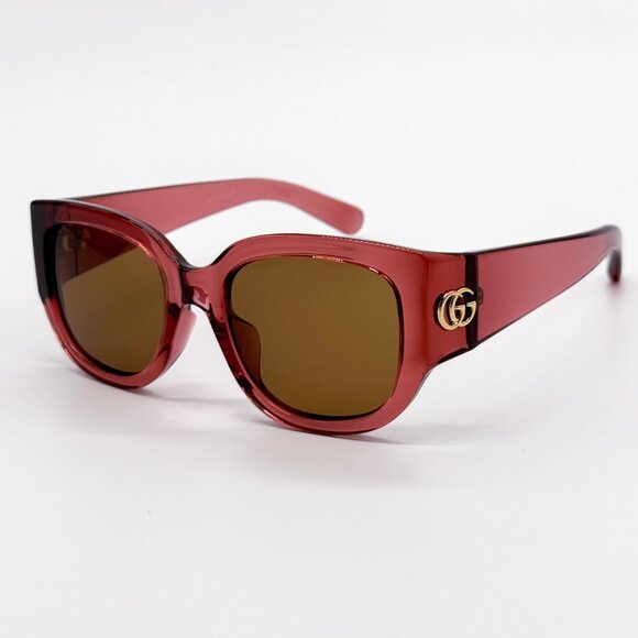NEW GUCCI SUNGLASSES WOMEN RED ROUND GUCCI GG1599SA 003 - Picture 5 of 11
